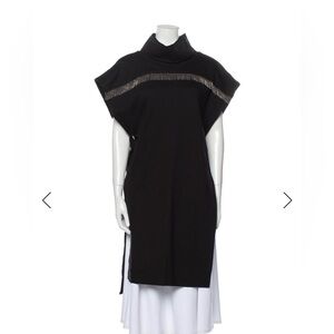 Sabina Musayev
Mock Neck Short Sleeve Blouse with Silver Accents